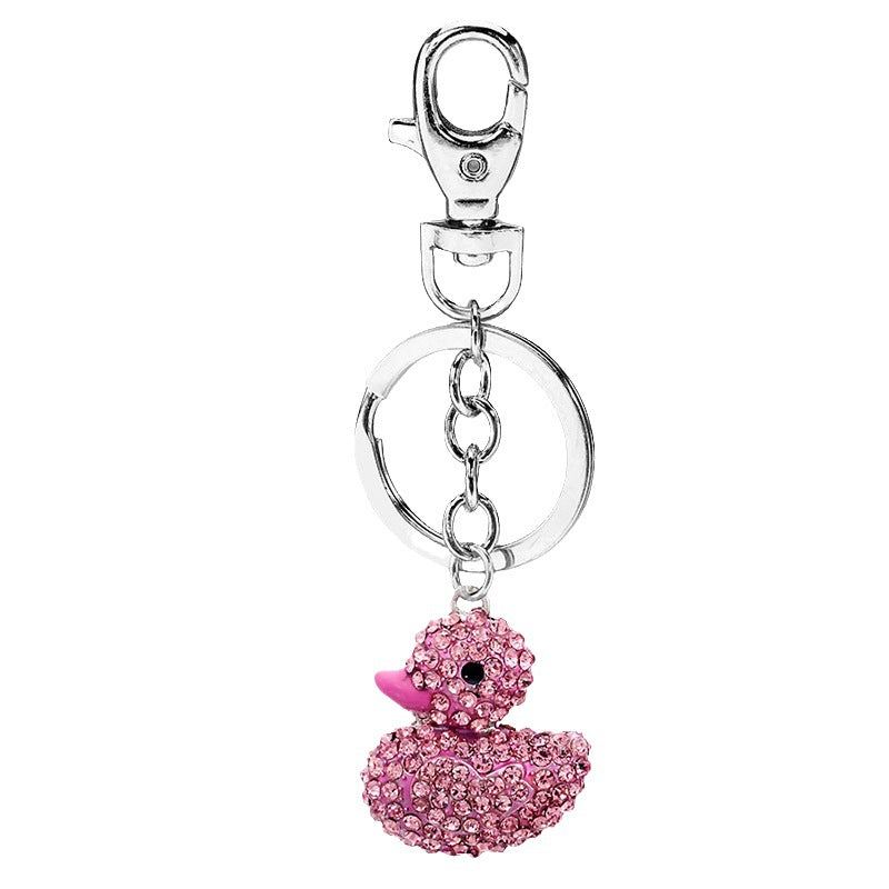 Wholesale Little Duck Crystal Full Diamond Metal Keychain